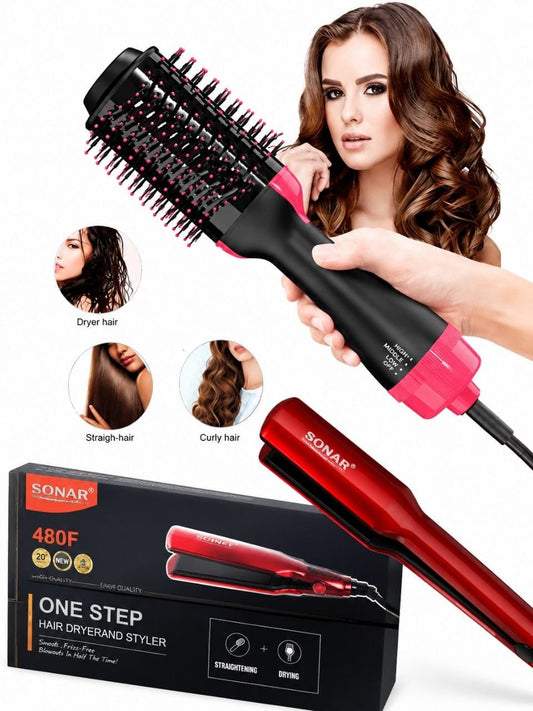 KIT ALISADO PERFRCTO PLANCHA SONAR Y CEPILLO SECADOR R