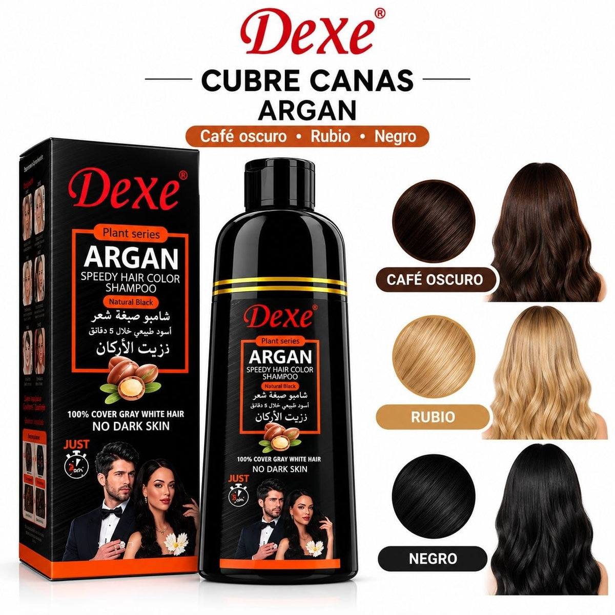 Shampoo Cubre Canas Dexe Argan
