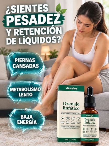 Aurelys Drenaje Linfatico Drena Naturalmente la Hinchazón del Rostro, Abdomen y Piernas DETOX | DESPAR