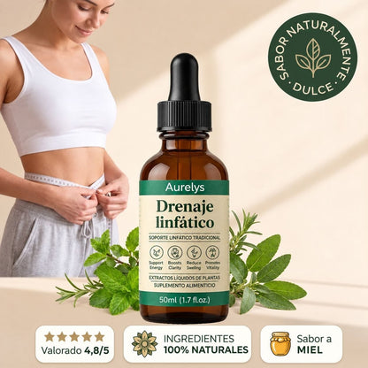 Aurelys Drenaje Linfatico Drena Naturalmente la Hinchazón del Rostro, Abdomen y Piernas DETOX | DESPAR