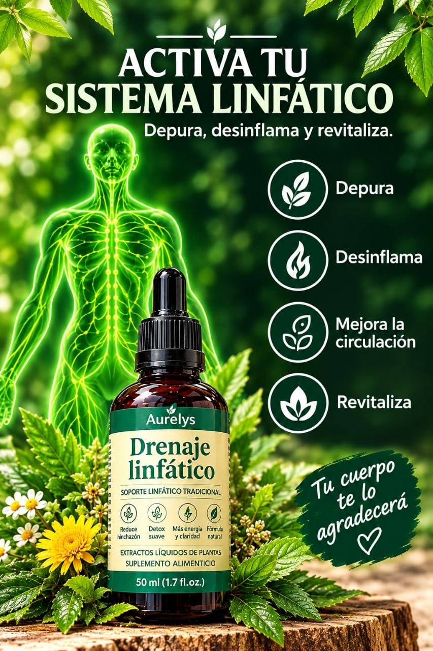 Aurelys Drenaje Linfatico Drena Naturalmente la Hinchazón del Rostro, Abdomen y Piernas DETOX | DESPAR