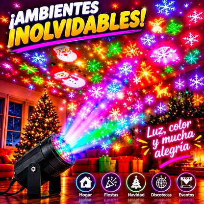 ¡PROYECTOR LED MULTICOLOR PARA FIESTAS NAVIDEÑA OBTEN EL TUYO HOY ANTE QUE SE AGOTEN!